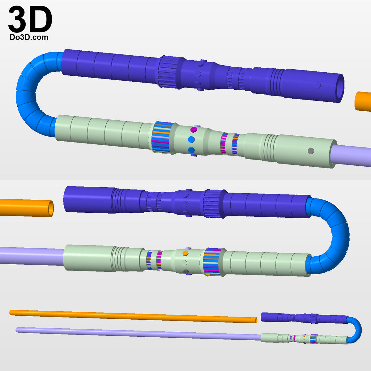 Rey's Lightsaber Star Wars The Rise of Skywalker | 3D Model Project #6101