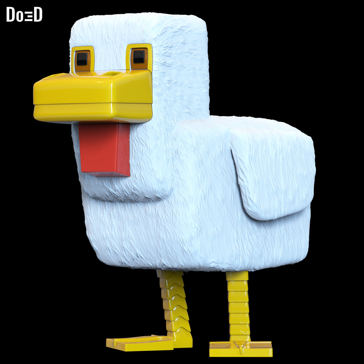 BUNDLE Chicken Jockey Statue Life Size or Any Scale Minecraft Movie 3D Model #CB