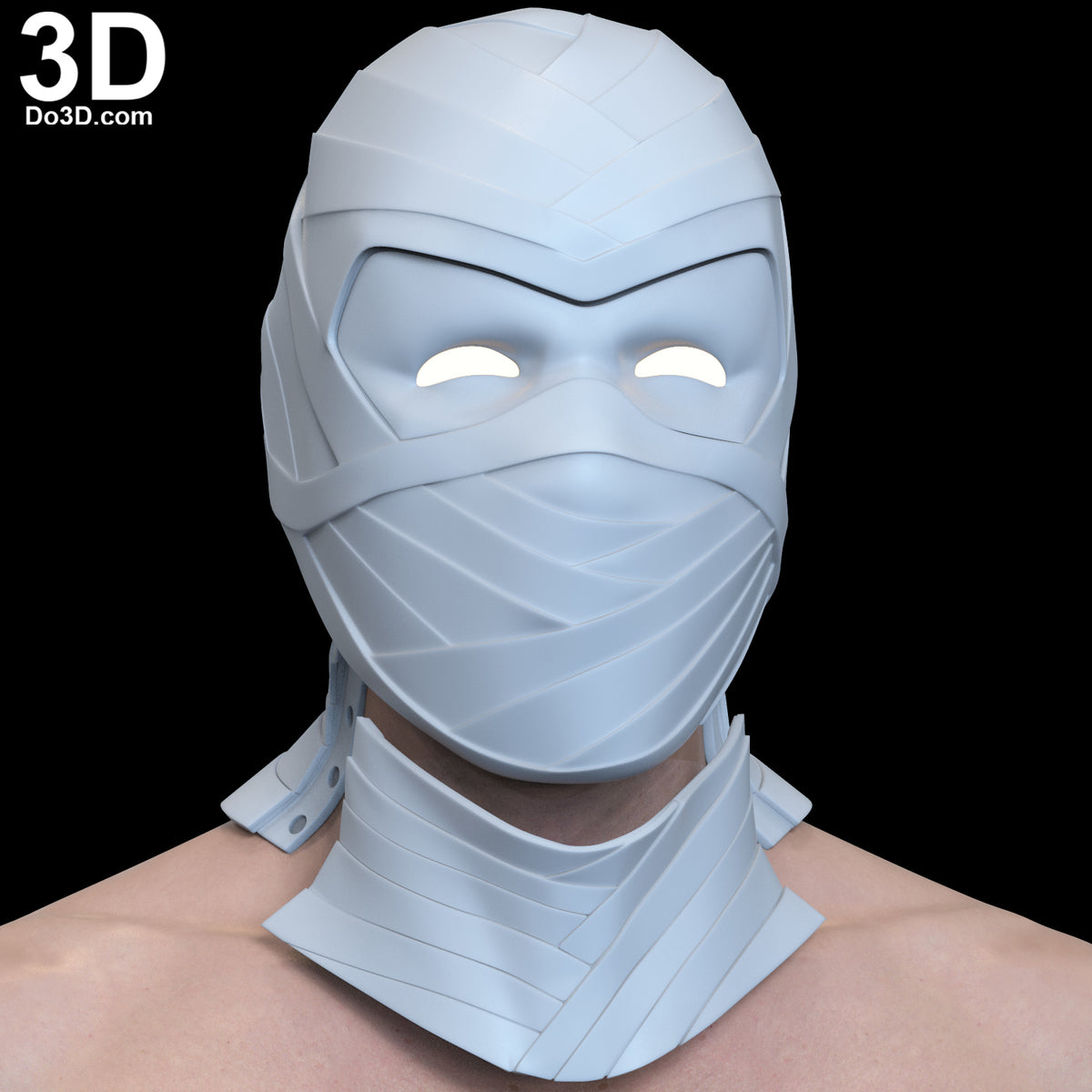 Moon Knight Helmet / Face Shell with Swappable Eyes | 3D Printable Model #M157