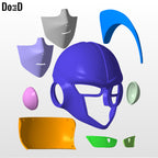 Gamma 1 & 2 Helmet Dragon Ball Super Hero 3D printable model STL print file #G12