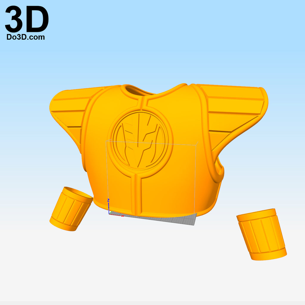 3D Printable Model: White and Gold Mighty Morphin Power Rangers MMPR STL #2352
