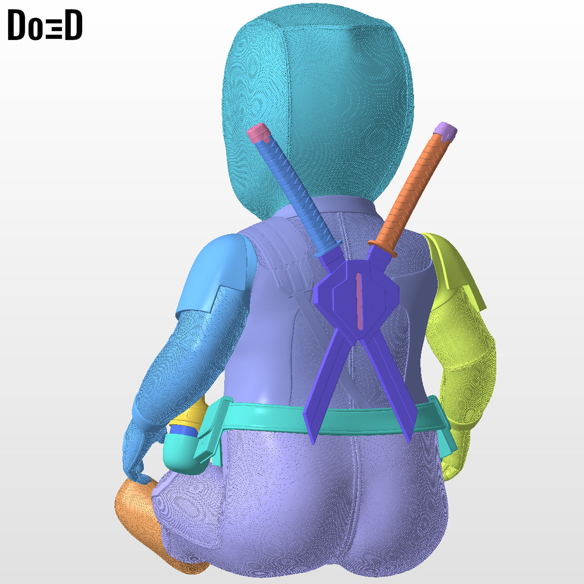 BabyPool Deadpool Movie Version Sitting Figure Statue 3D Model Print File #BPS1