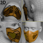 Mortal Kombat Scorpion Mouth Cover Mask | 3D Model Project #1309