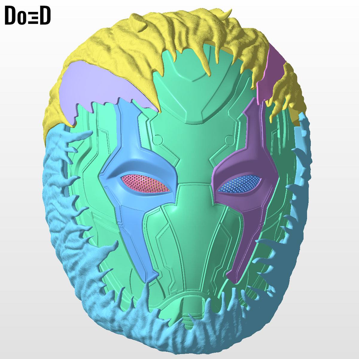 Venomized Blue Beetle Helmet Venom STL 3D Printable Model STL #VBB3