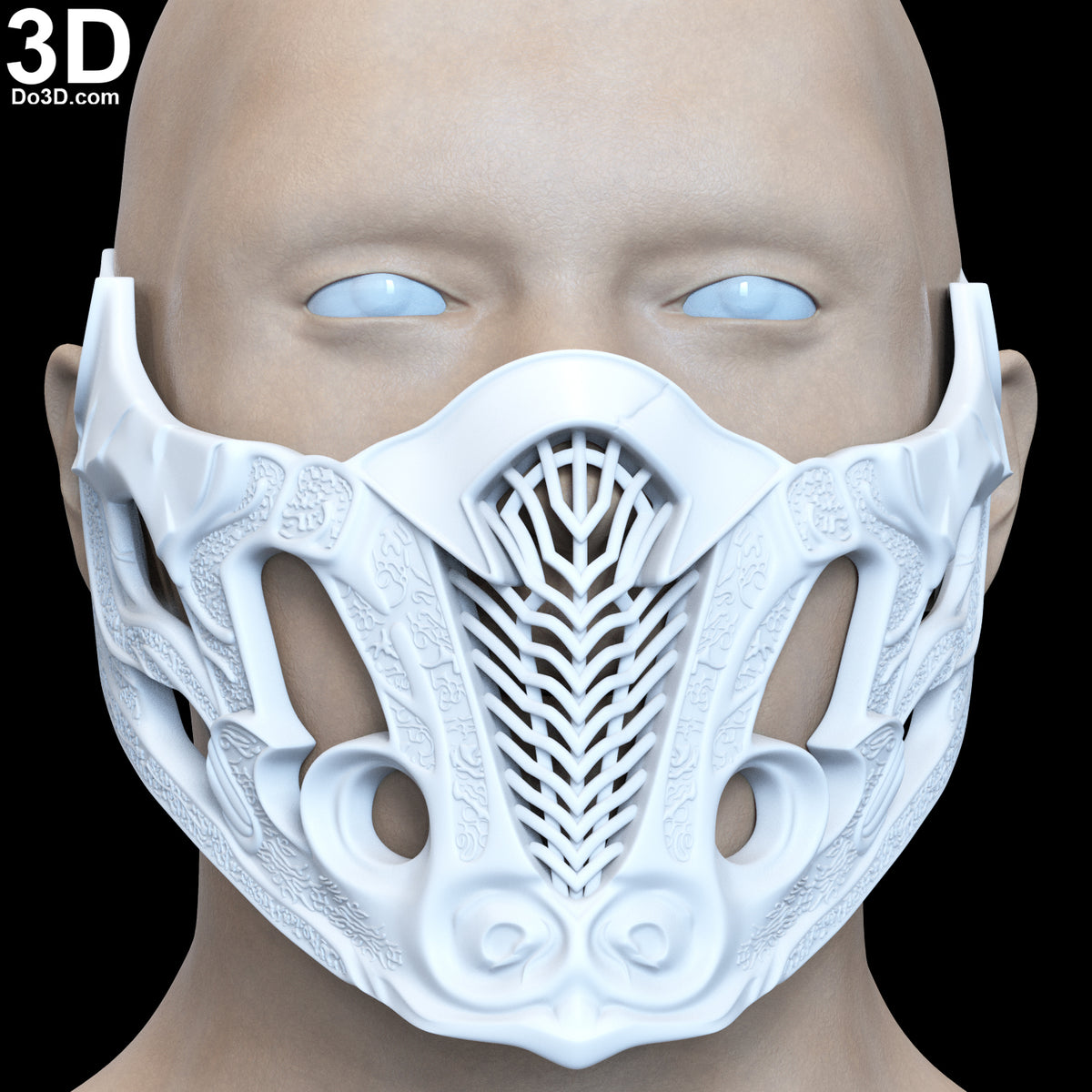 Mortal Kombat 2021 Sub-Zero Mask 3D Printable Model Subzero Sub Zero STL #SZ21
