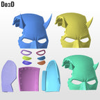 Bucket Version Elektra Daredevil Born Again Female Helmet | 3D Print File #BE