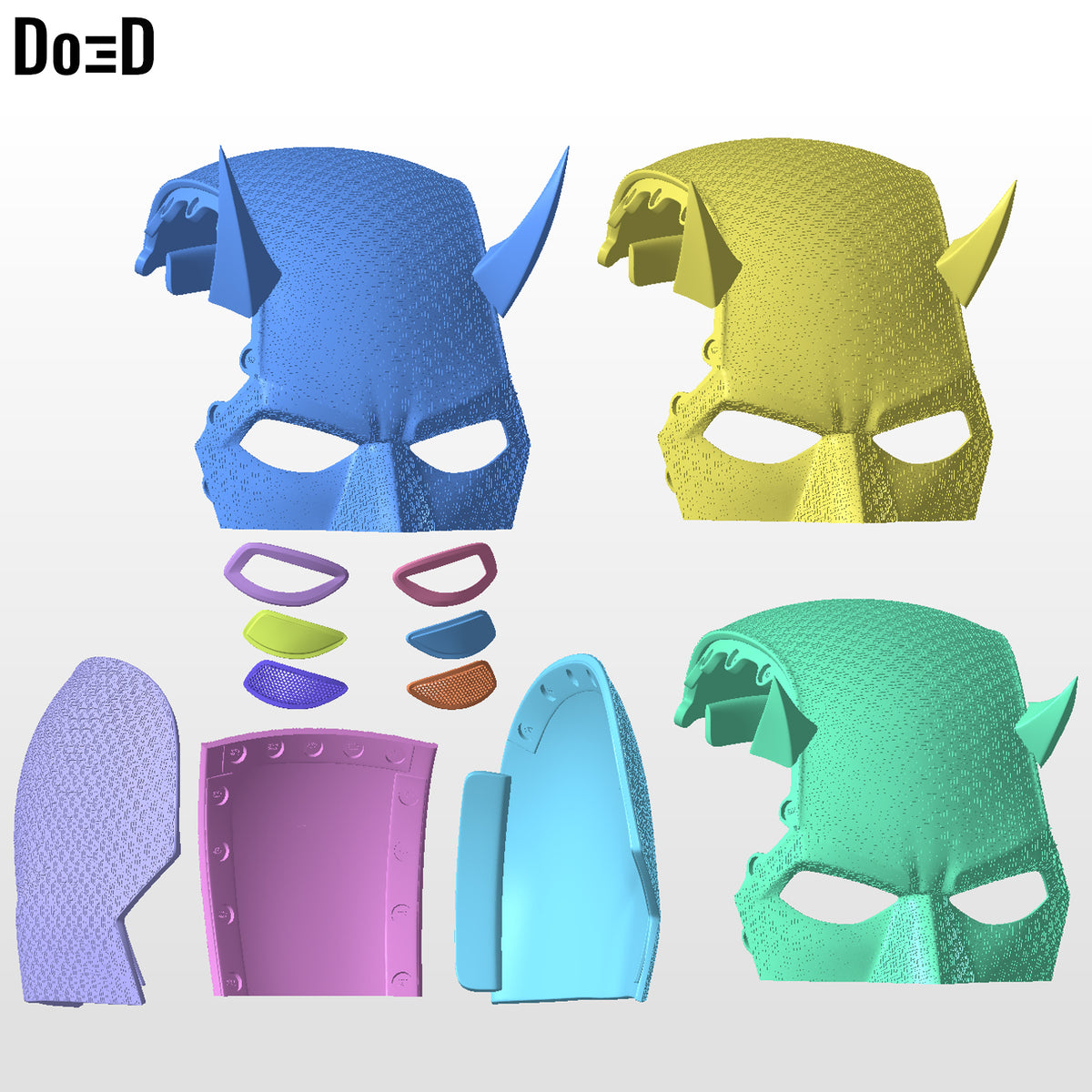 Bucket Version Elektra Daredevil Born Again Female Helmet | 3D Print File #BE
