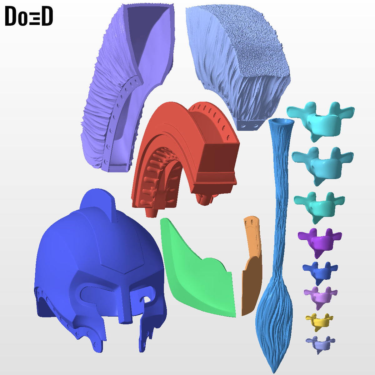 Agamemnon Full Suit: Helmet + Sword + Armors 3D Printable Model STL File #A735