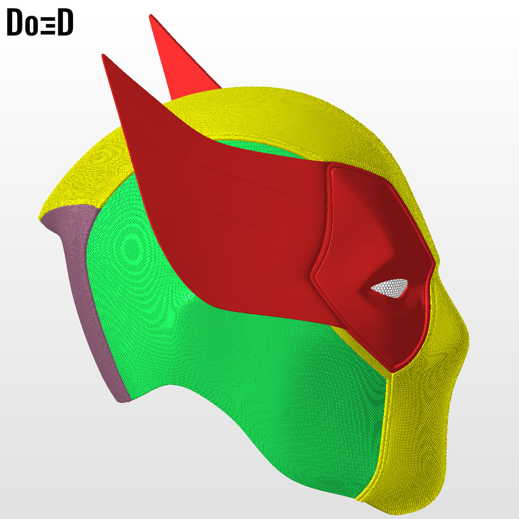 Deadpool helmet with swappable eyes Includes Wolverine Style | 3D Model #WD805