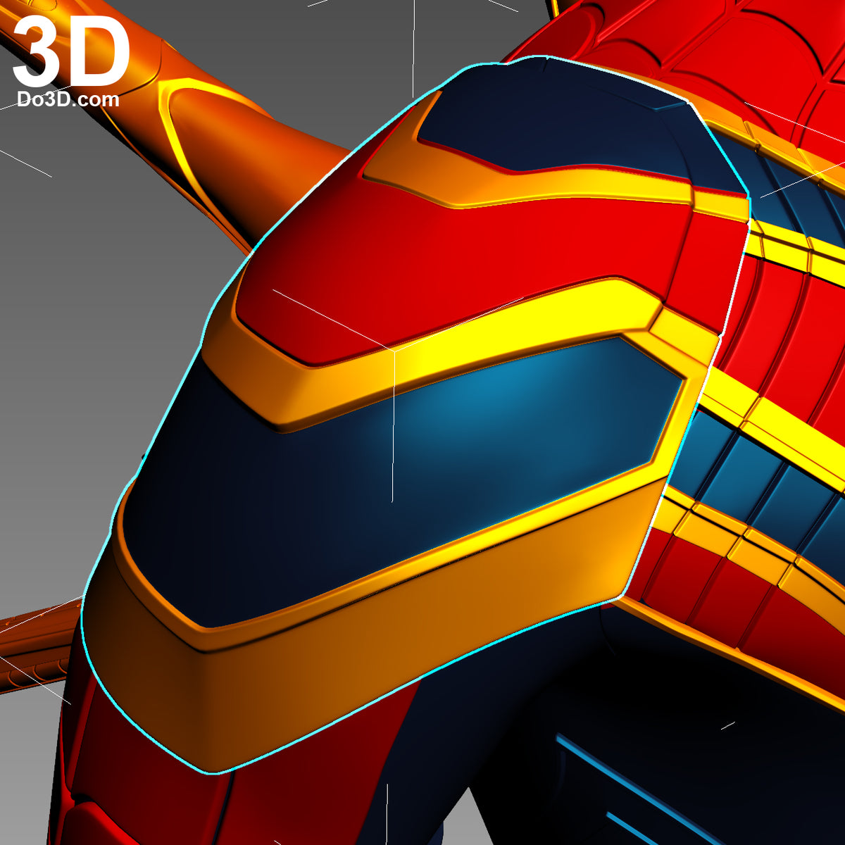 Iron Spider Shoulder Pad Armor (Spider-Man) | 3D Printable Model Print File #N27