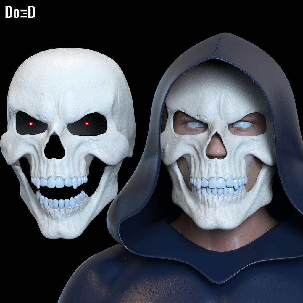 Skeletor Helmet + Collar + Havoc Staff 3D Printable Model Mask #SM953