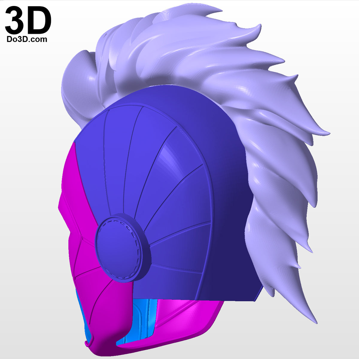 Captain Marvel Helmet + Mohawk Concept | 3D Printable Model #4547