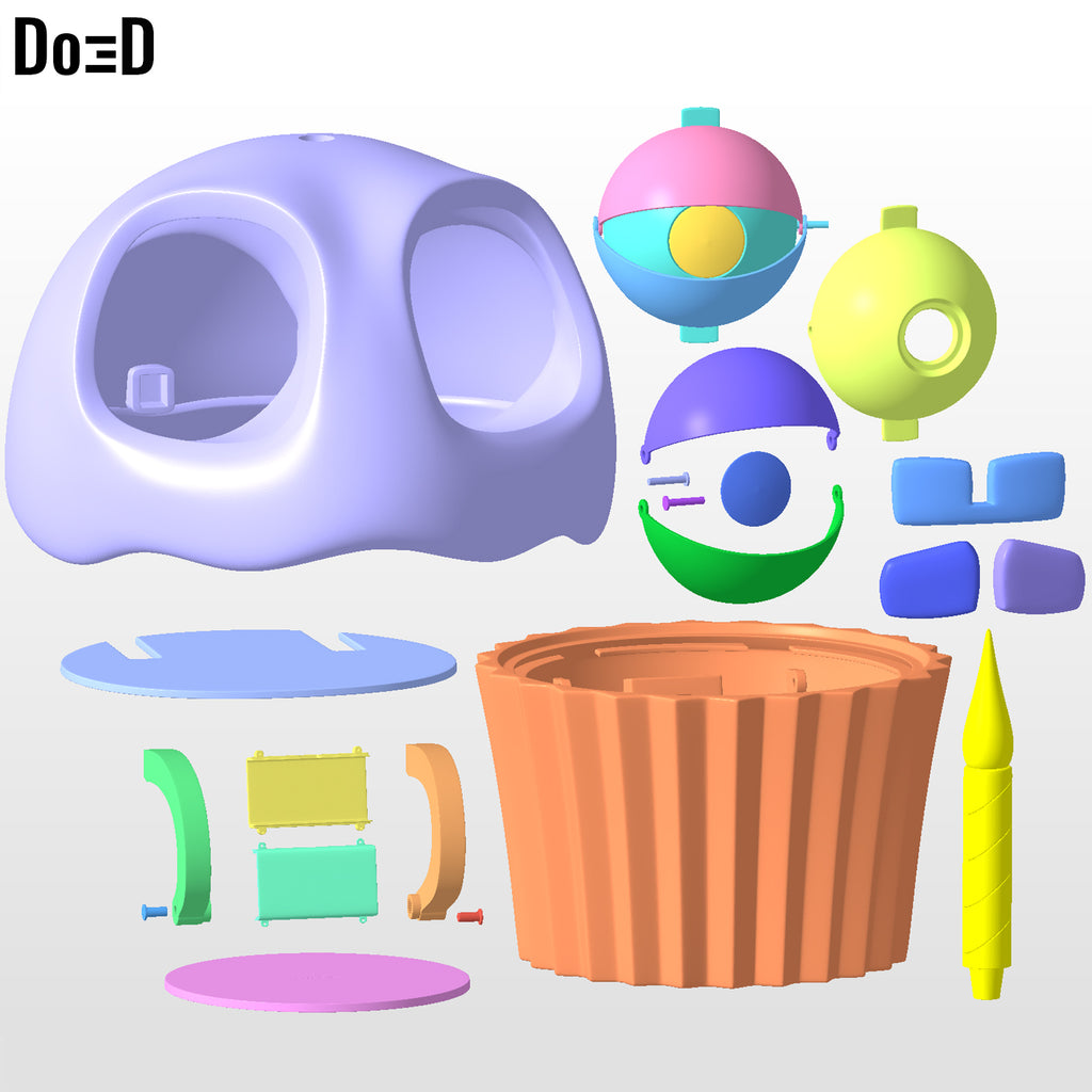 Bundle of Chica Helmet and Mr. Cupcake FNAF | 3D Printable Model File #CM55