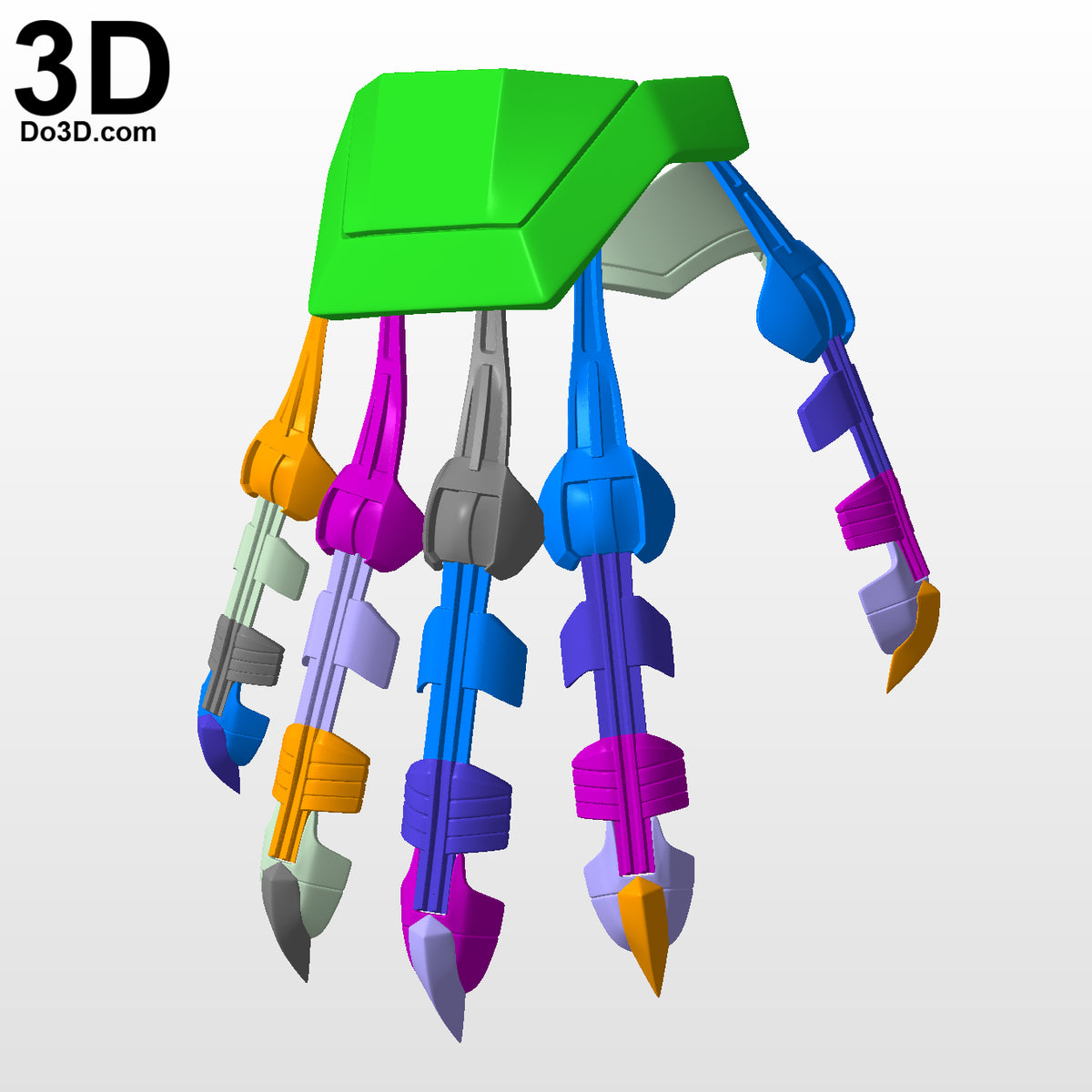 TaskMaster Glove Task Master Hand & Finger Armors 3D Printable Model STL #TM87
