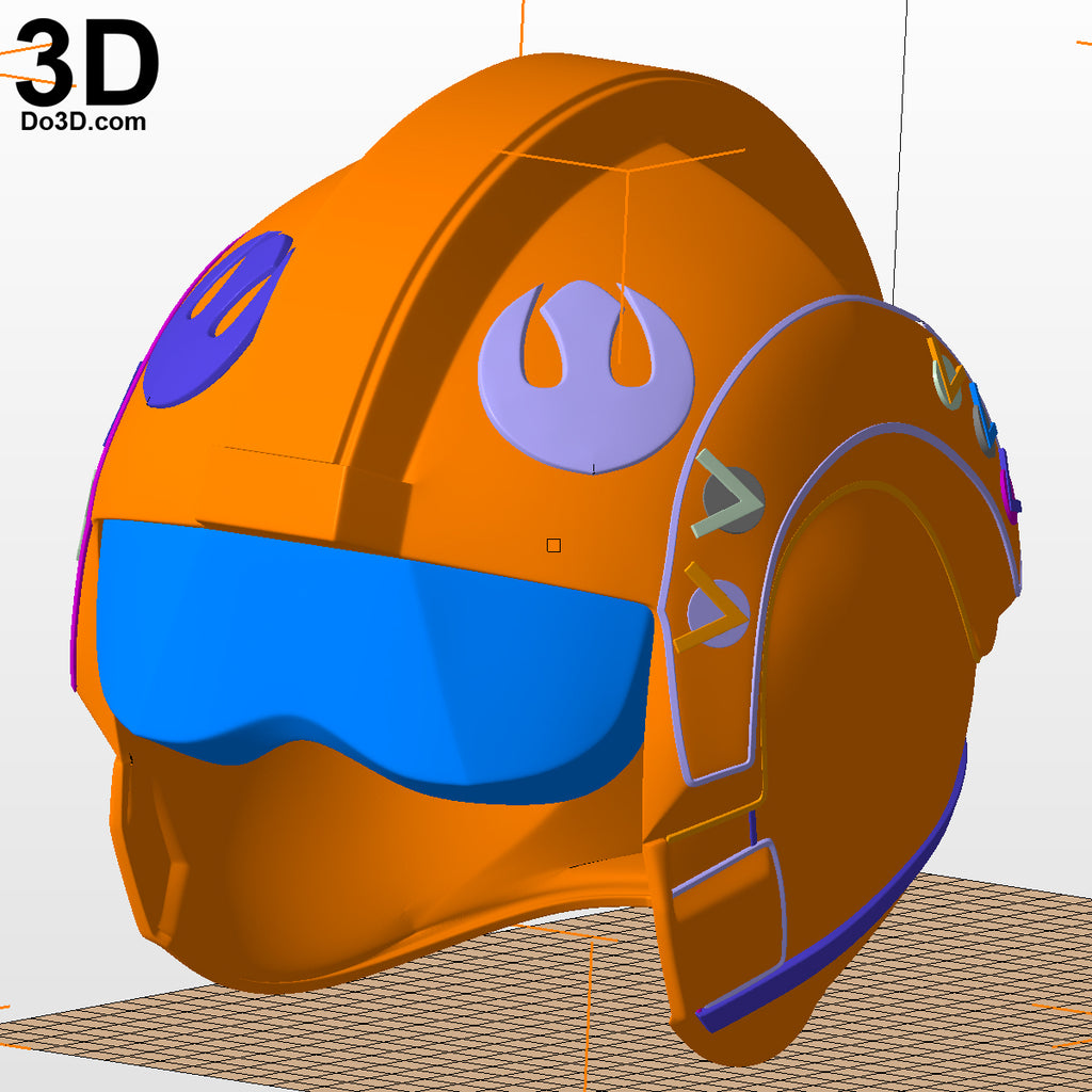 Luke SkyWalker X-Wing Resistance Pilot Helmet Star Wars | 3D Model Project #2496
