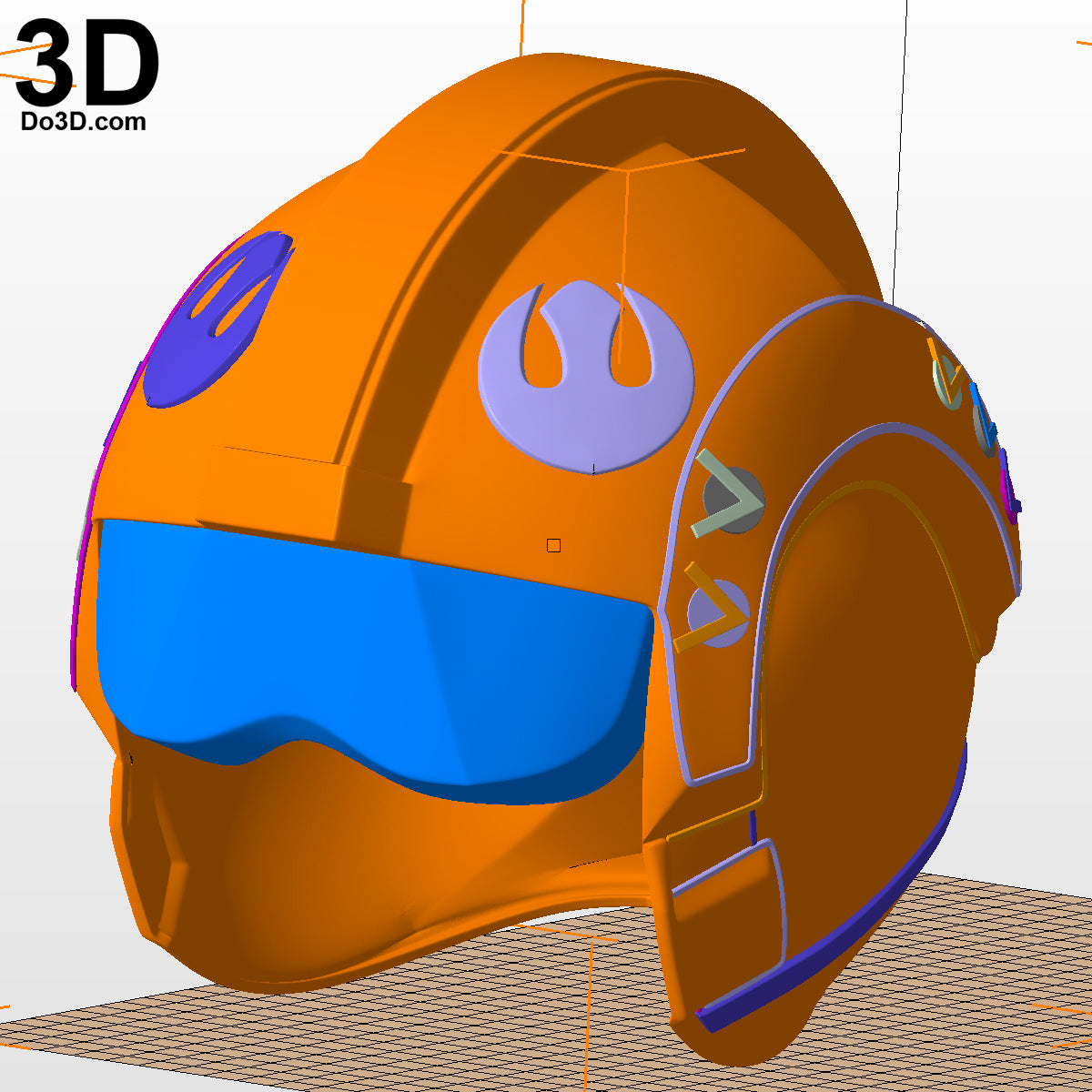 Luke SkyWalker X-Wing Resistance Pilot Helmet Star Wars | 3D Model Project #2496