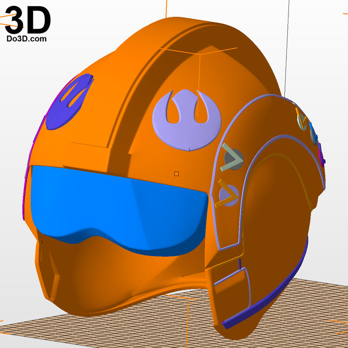 Luke SkyWalker X-Wing Resistance Pilot Helmet Star Wars | 3D Model Project #2496
