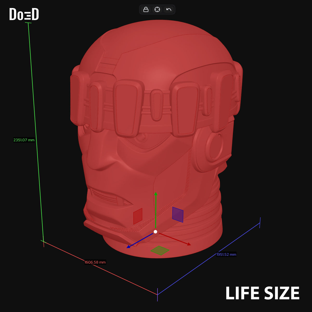 Sentinel Head Life-size Statue Helmet Avengers Doomsday 3D Printable Model #SD9
