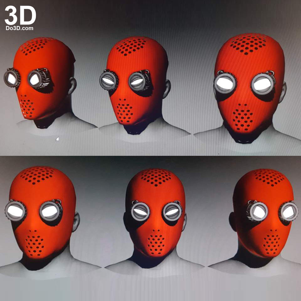 Spider-Man Homecoming Homemade Goggle + Face Shell | 3D Model Project #2231