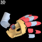 Universal Iron Man Glove with Hinges for MK 2 ~ MK 45 | 3D Printable Model #N19