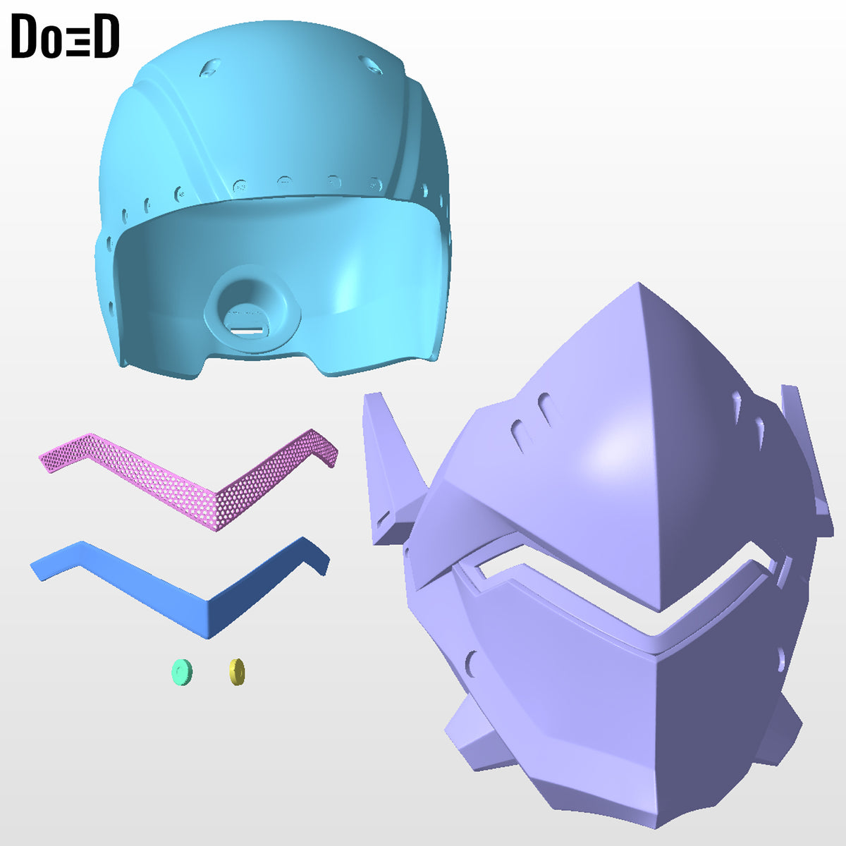 Genji OverWatch Helmet Mask  | 3D Model Project #1261