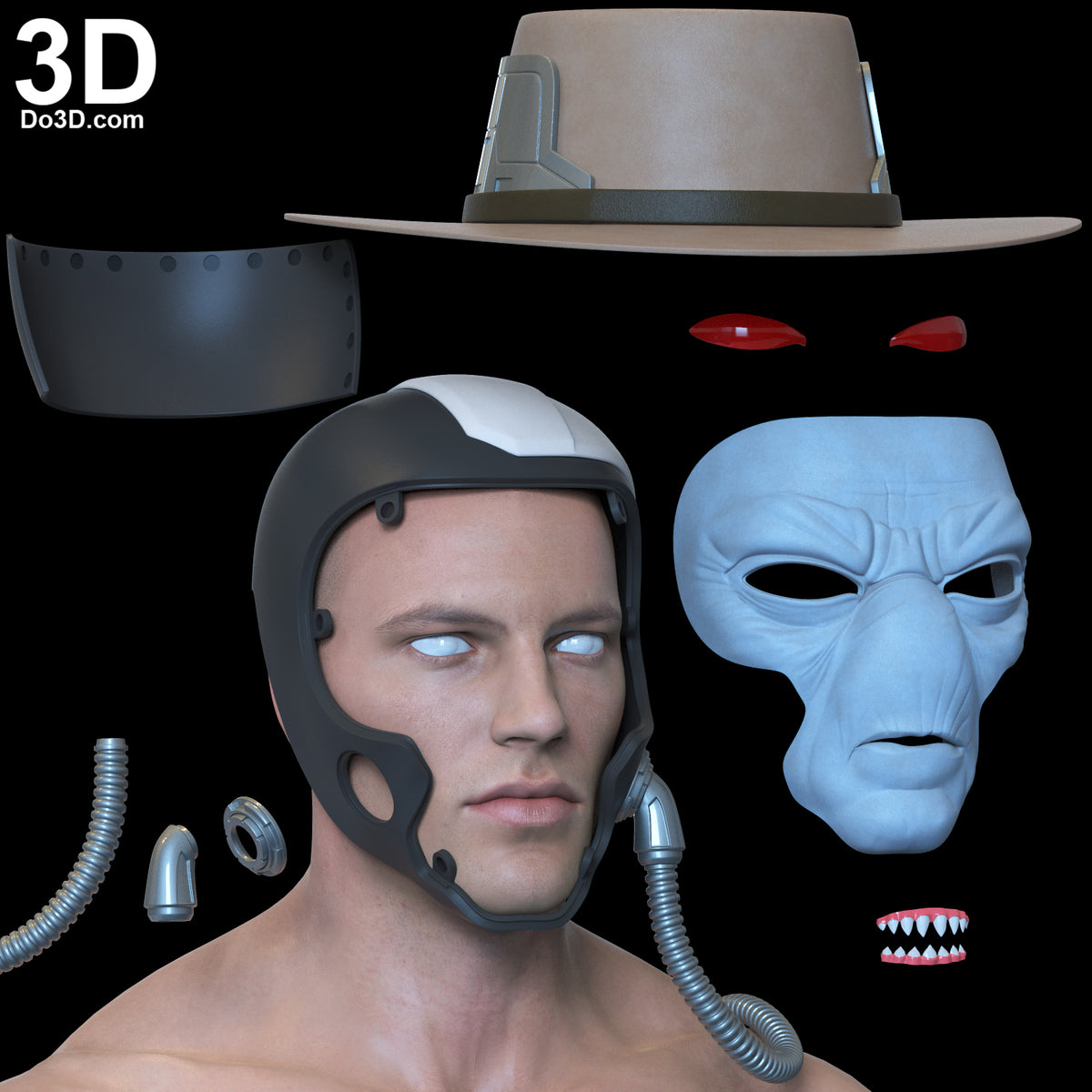 Cad Bane Full Helmet Body Armor Pack | 3D Printable Model STL File #CB43