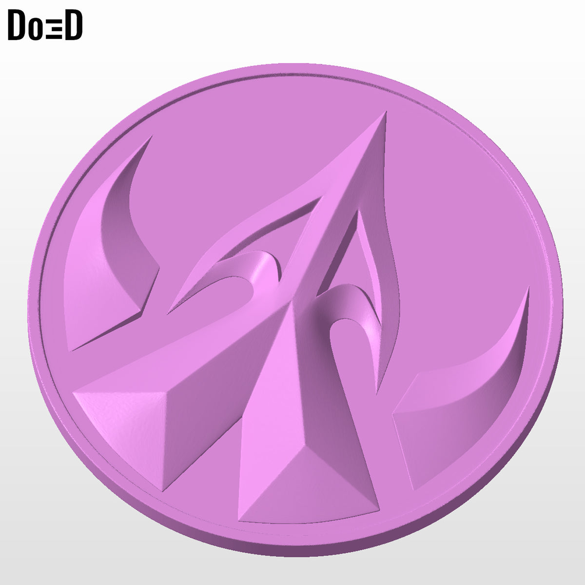 Lord Drakkon Mysterious White Power Ranger Helmet + Coin 3D Model Project #1965