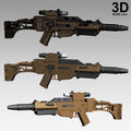 Finn's Gun EL-16HFE Resistance Blaster Rifle 3D Printable Model #797