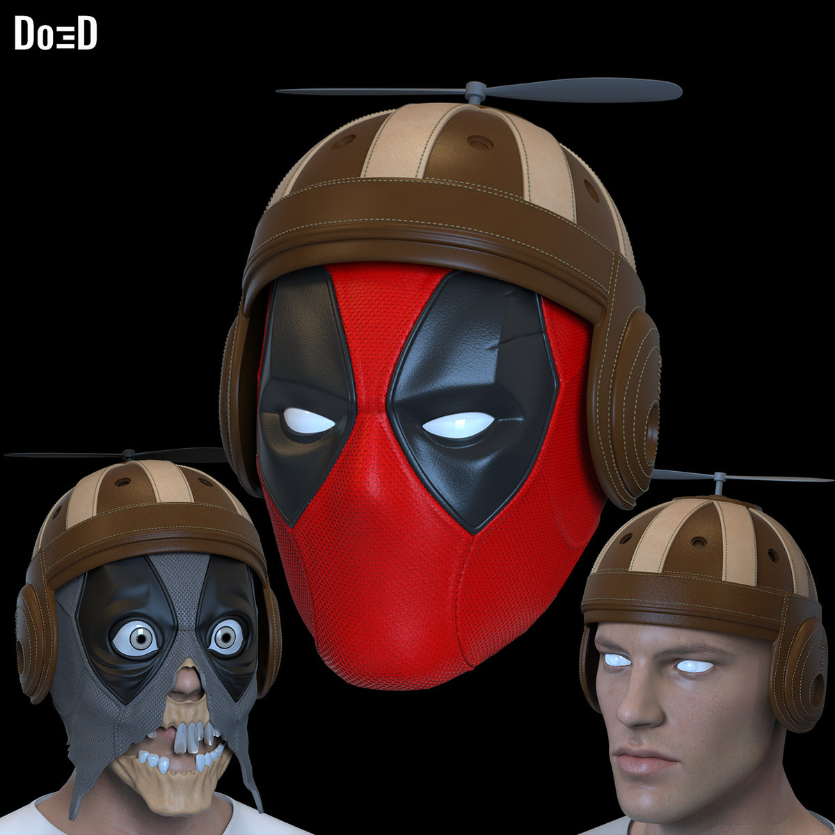 Bundle: Deadpool & Headpool Modular Helmet Pack 3D Printable Model STL File #HH3