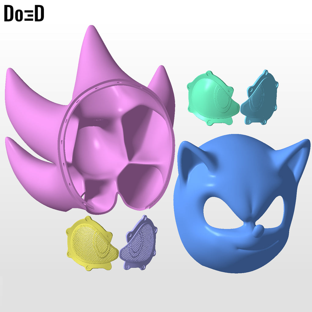 Sonic 3 Variant Helmet 3D Model STL File #SV392