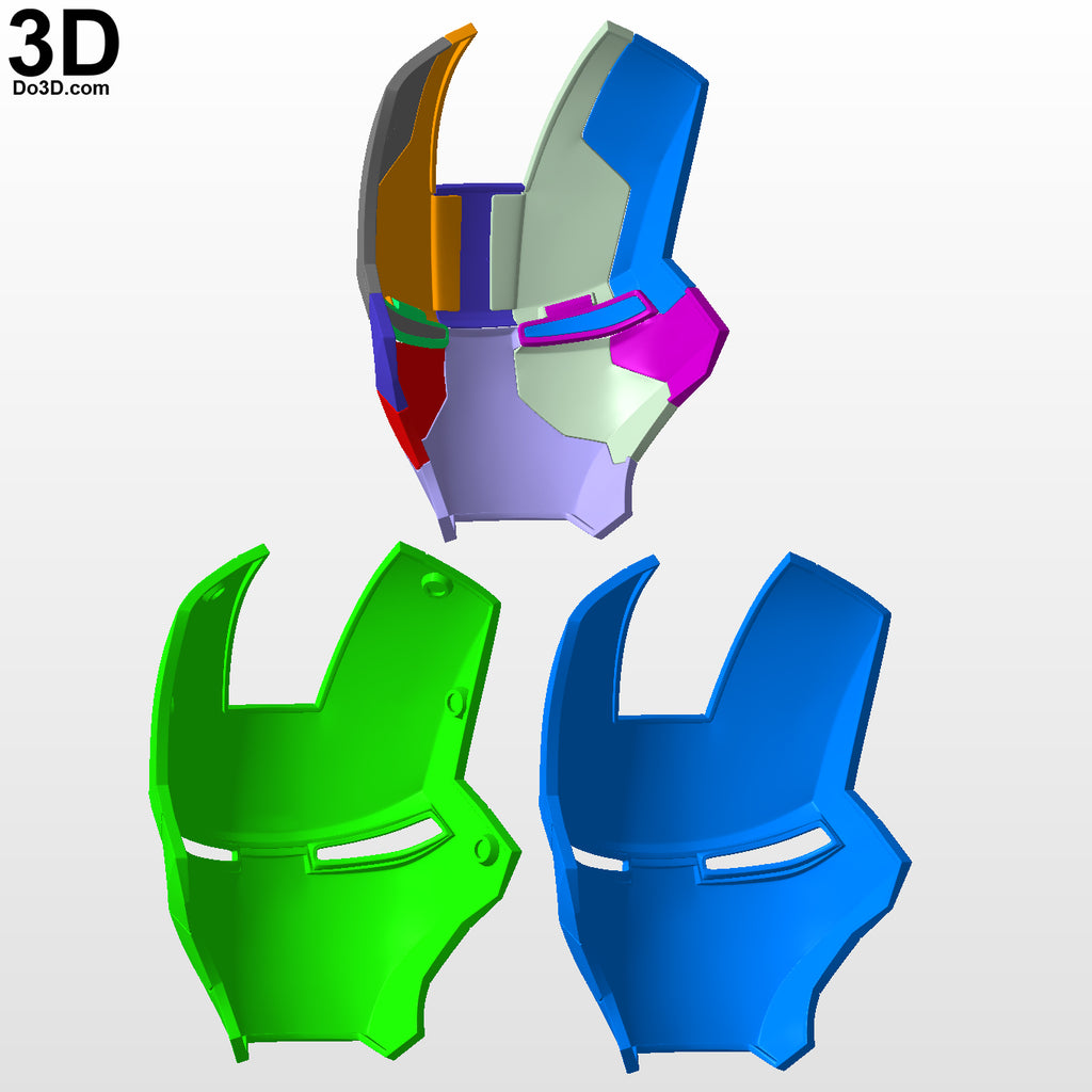 Iron Man Mark V Helmet ONLY MK 5 Tony Stark Suitcase Armor 3D Printable Model #5