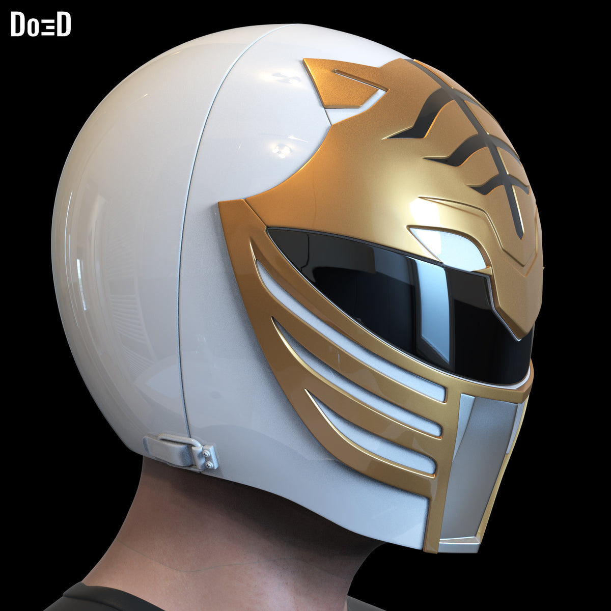 3D Printable Model: White and Gold Mighty Morphin Power Rangers MMPR STL #2352