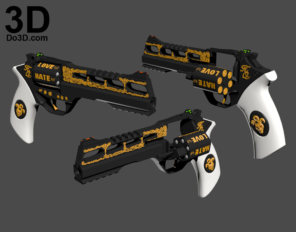 Harley Quinn's Revolver Suicide Squad Pistol Gun | 3D Printable Model #1188