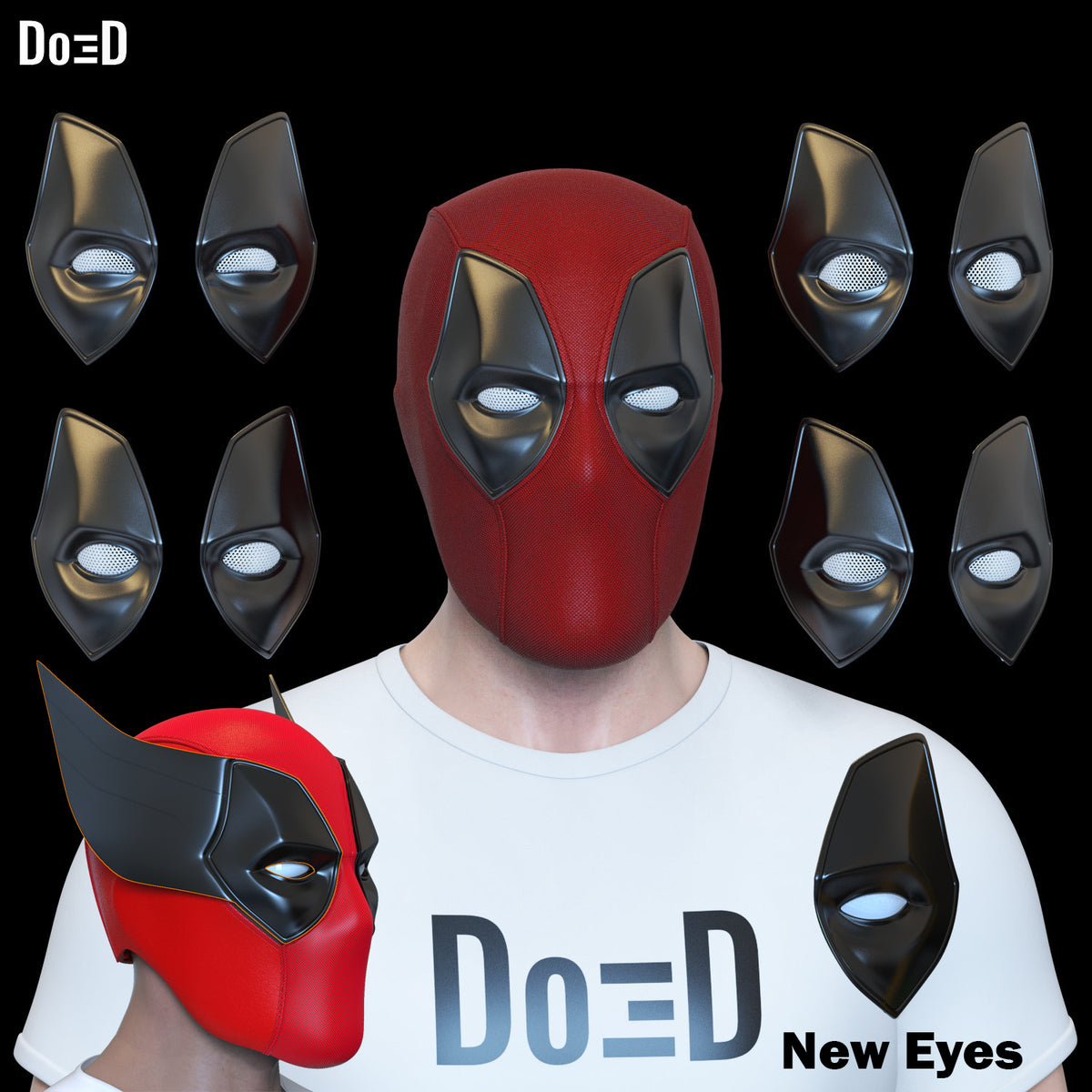 Classic Deadpool helmet | 3D printable model file STL #P805