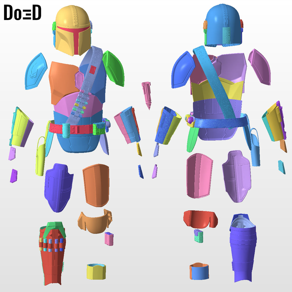 The Mandalorian & Grogu Full Body Armor Set | 3D Model Project #6270