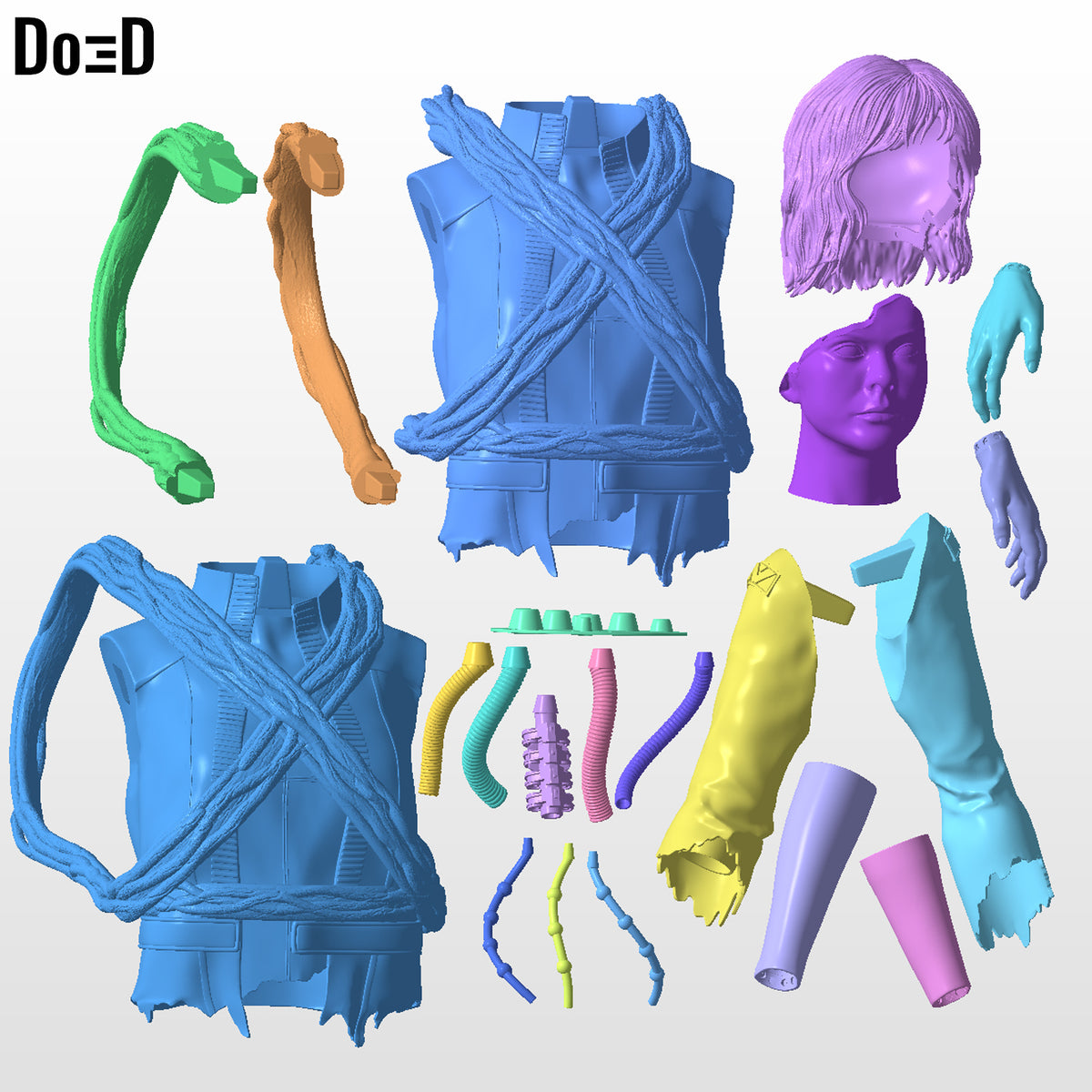 Thia Back Pack Predator Badlands Cosplay Prop 3D Printable Model STL File #T173