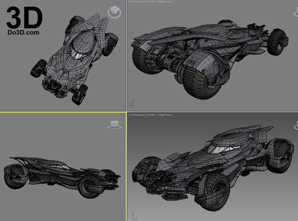 Batmobile Bat Car Batman v Superman BVS DOJ  | 3D Printable Model Project #1857