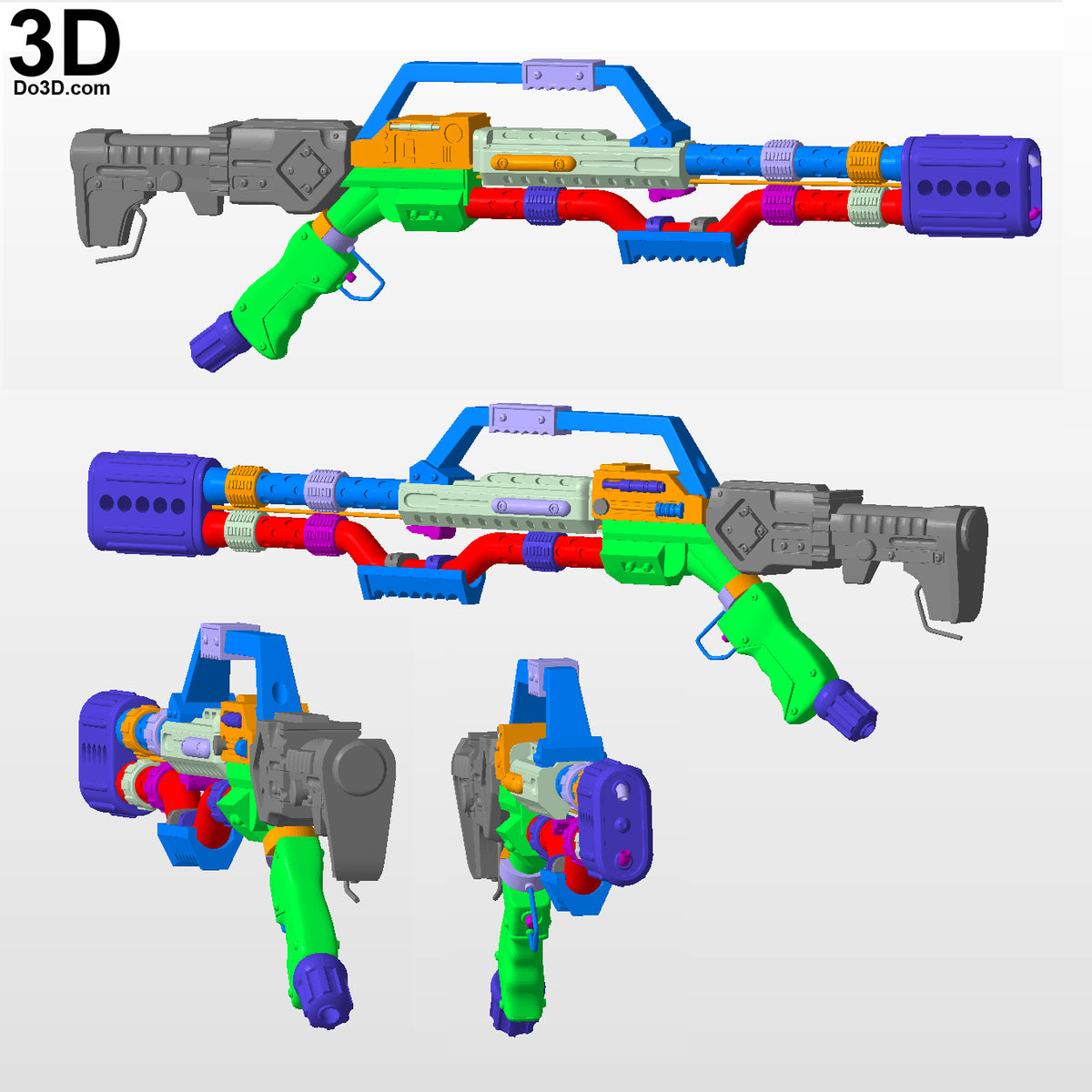 Flametrooper's Gun D-93 Incinerator Flamethrower | 3D Printable Model STL #262