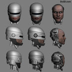 Robocop Helmet 1987 Inner and Outter | 3D Printable Model #224