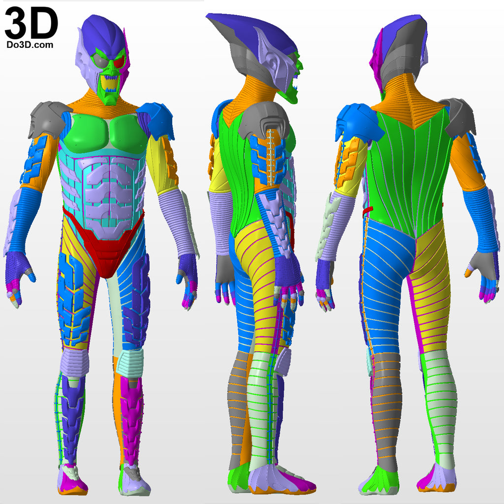 Green Goblin Helmet & Full Body Armor Pumpkin Bomb | 3D Printable Model #G288