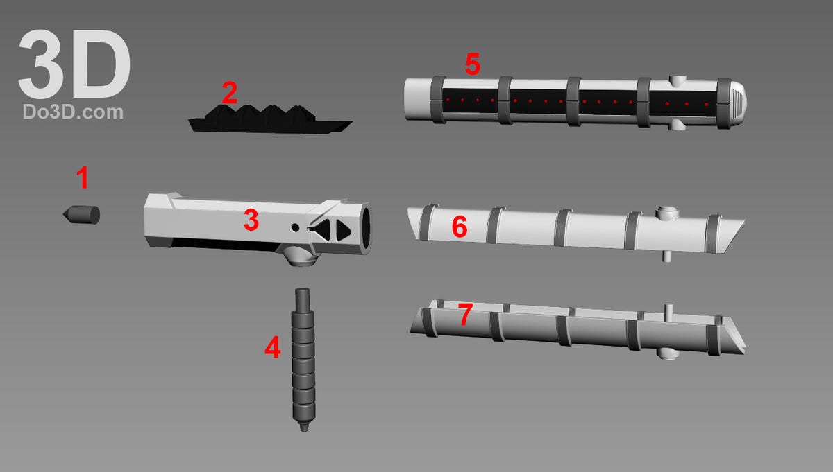 First Order Stormtrooper's Z6 Riot Control Baton | 3D Model Project #328