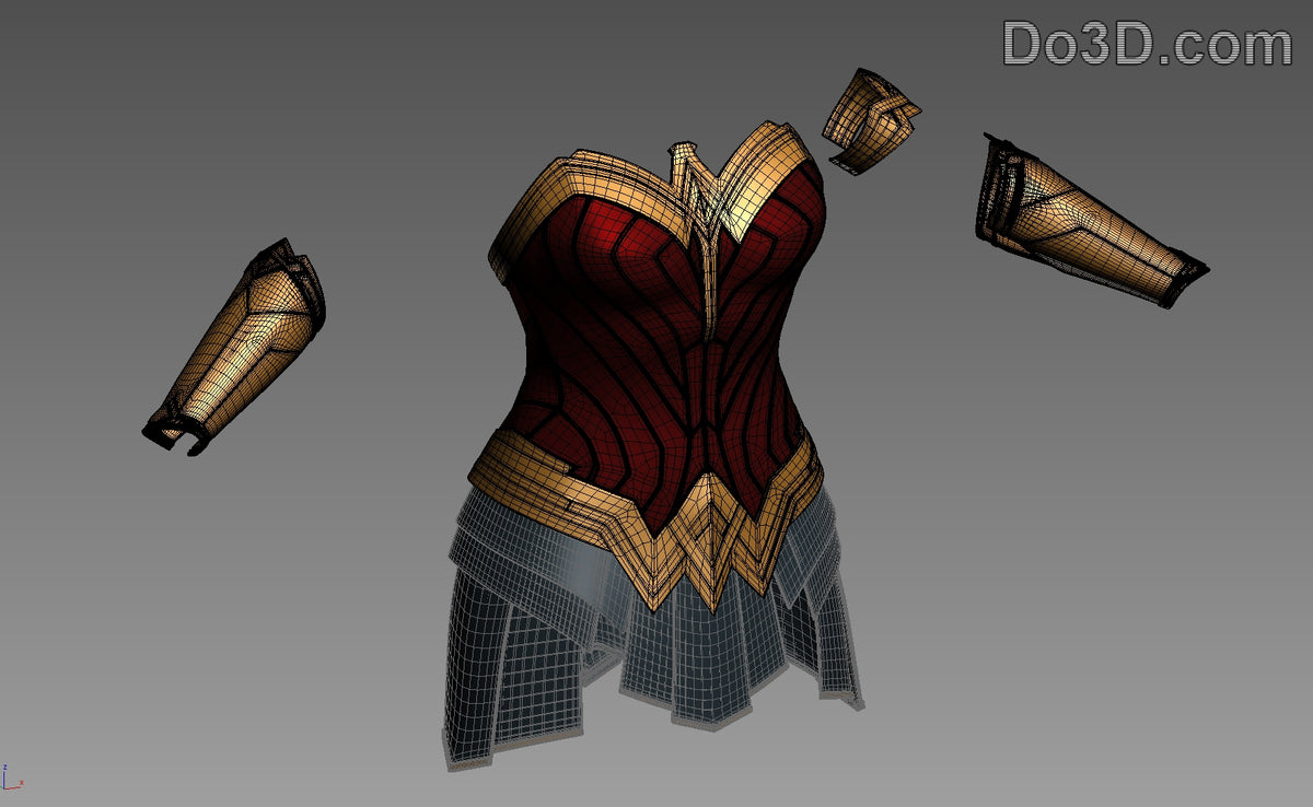 Wonder Woman Full Body Armor BVS DOJ | 3D Model Project #254