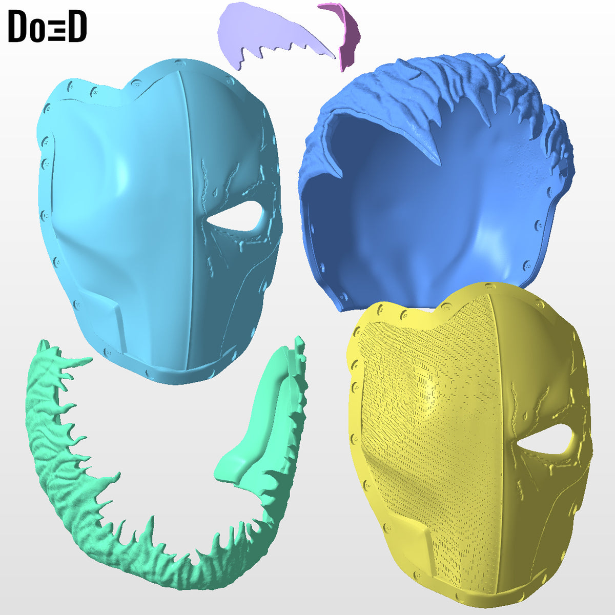 Venomized Deathstroke Helmet Venom STL 3D Printable Model STL #VD22
