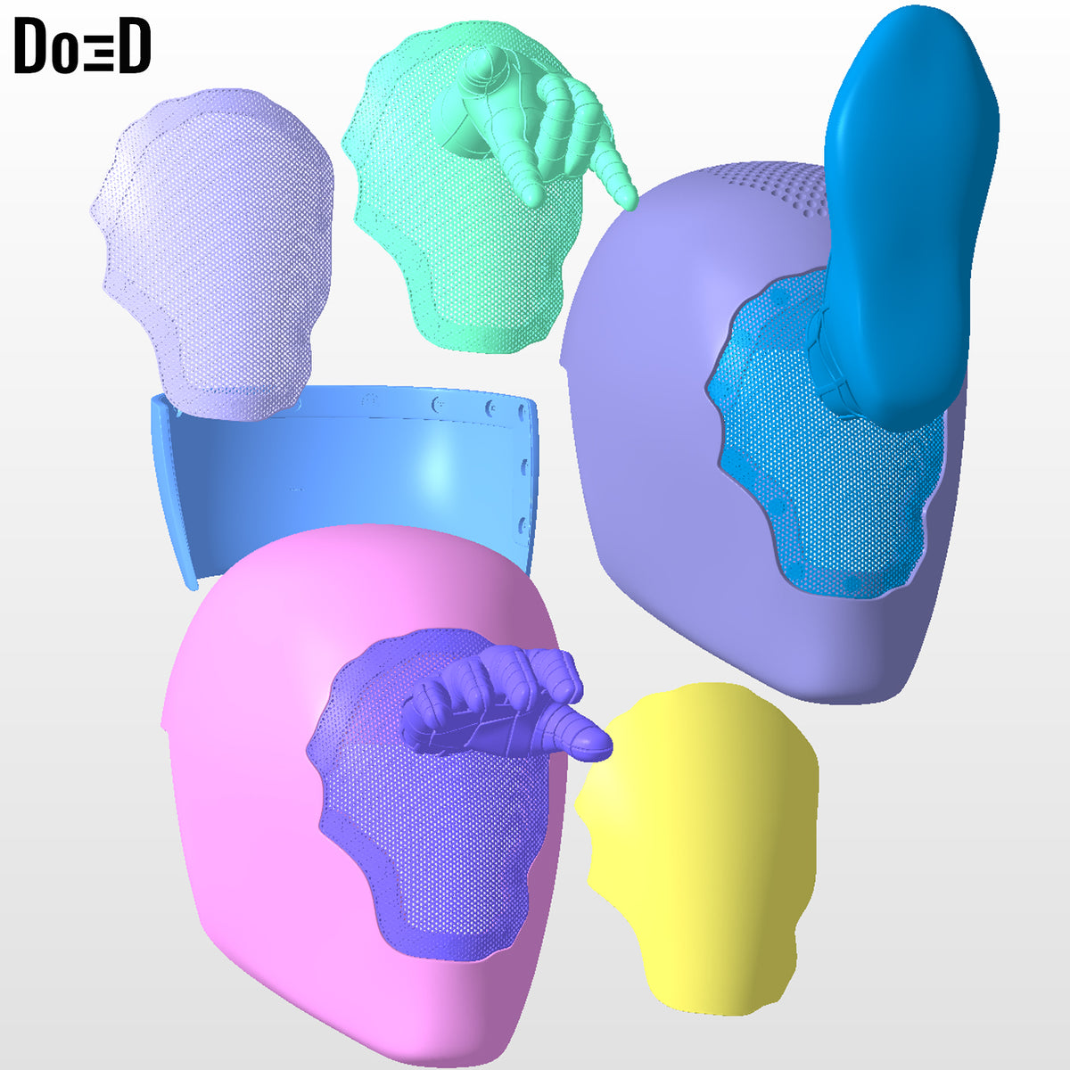 Spot Helmet / Shell 3D Printable Model STL #SP01