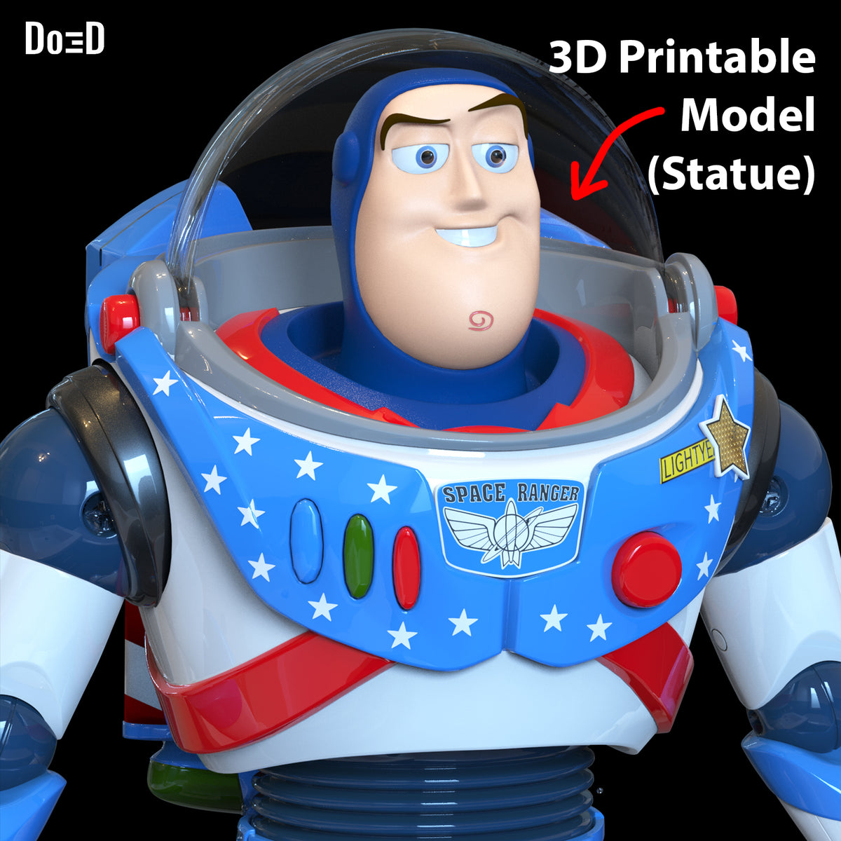 Independence Day Buzz Lightyear Statue Life Size Scale 3D Printable Model #IB12