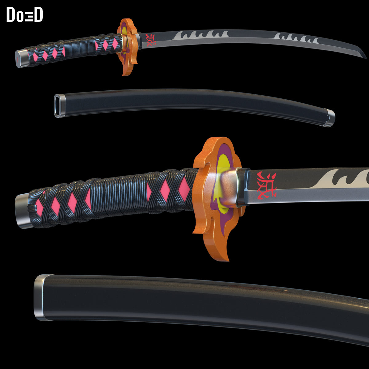 Katana Demon Slayer Tanjiro Kamado Nichirin Sword | 3D Printable Model #DS25