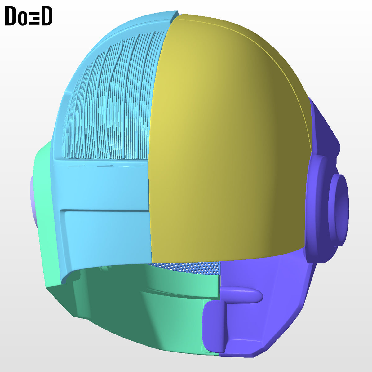 Daft Punk Helmet 2 in 1 Fused Mashup | 3D Printable Model #DP327