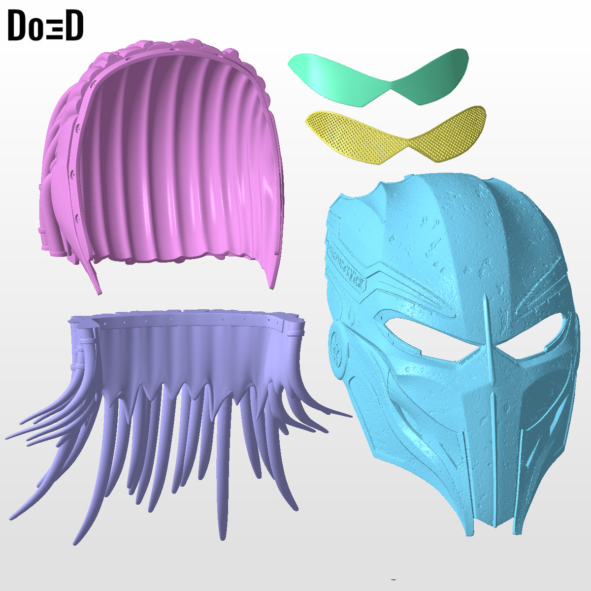 Dek's Bio Mask Predator Badlands Metal Helmet 3D Printable Model STL File #PBL28