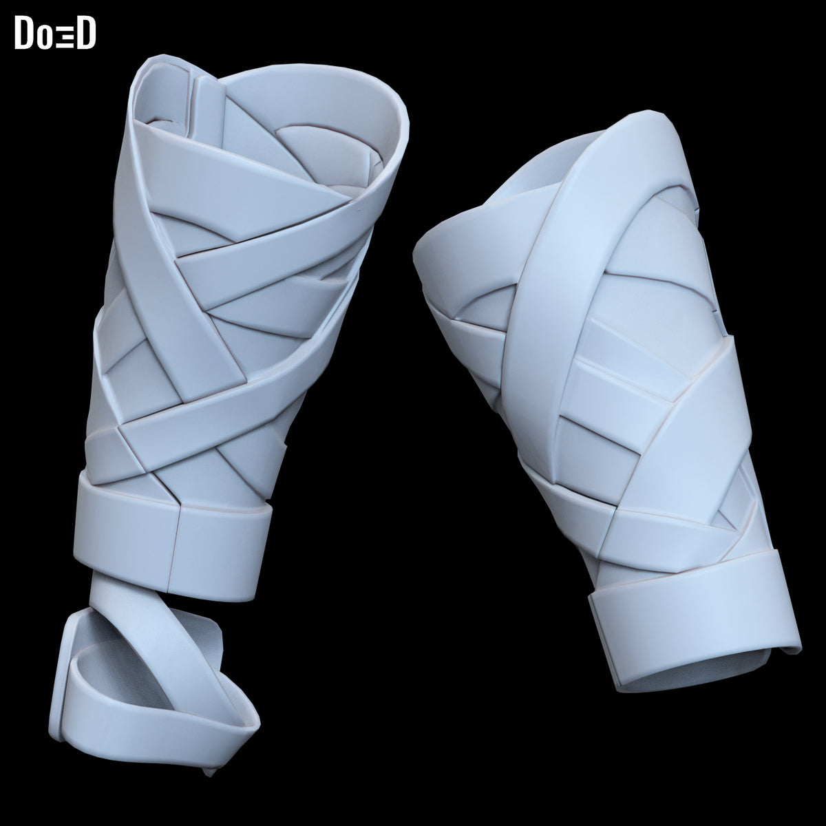 Black Adam Gauntlet Forearm Armors 3D Printable Model STL Print File #BA34
