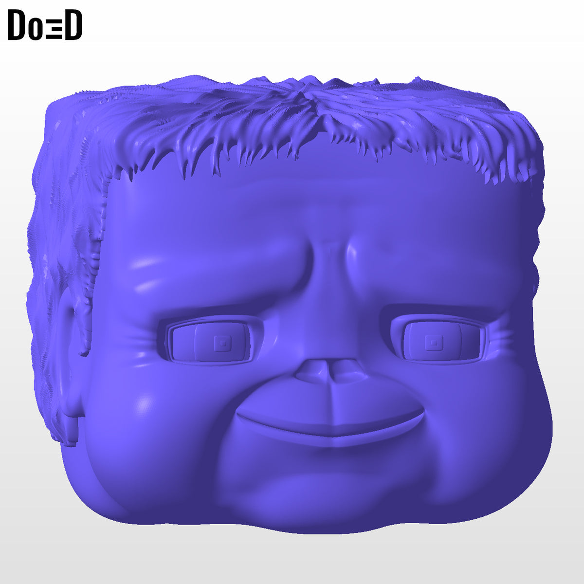 Smiley Baby Zombie Head Life Size or Any Scale Minecraft Movie 3D Model STL #BZ5